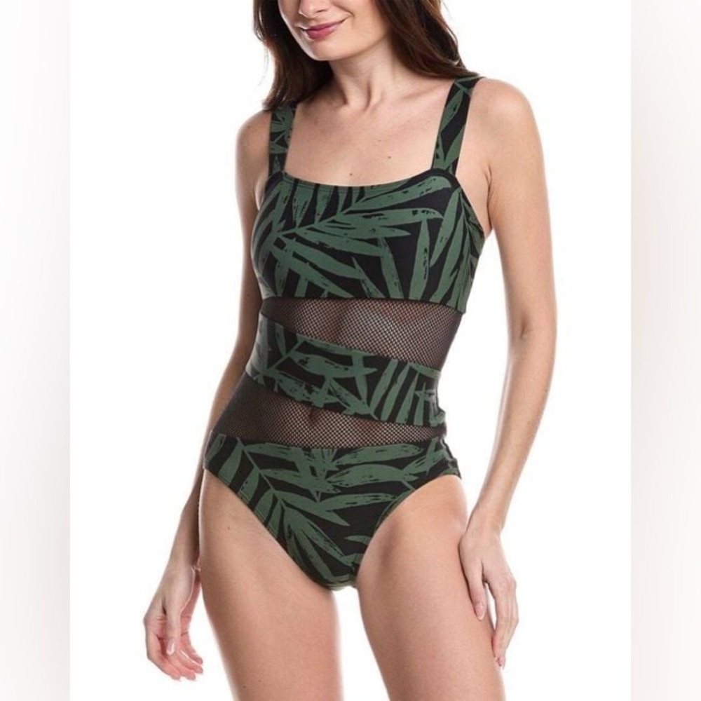 Mesh Spliced One-Piece Swimsuit